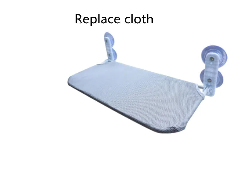 Stainless steel foldable cat window hammock with suction cups and a grey plush cushion attached to a glass pane.