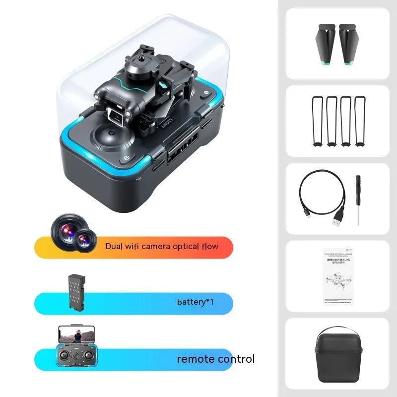 S96-black four-axis drone with obstacle avoidance and 4K camera for aerial photography