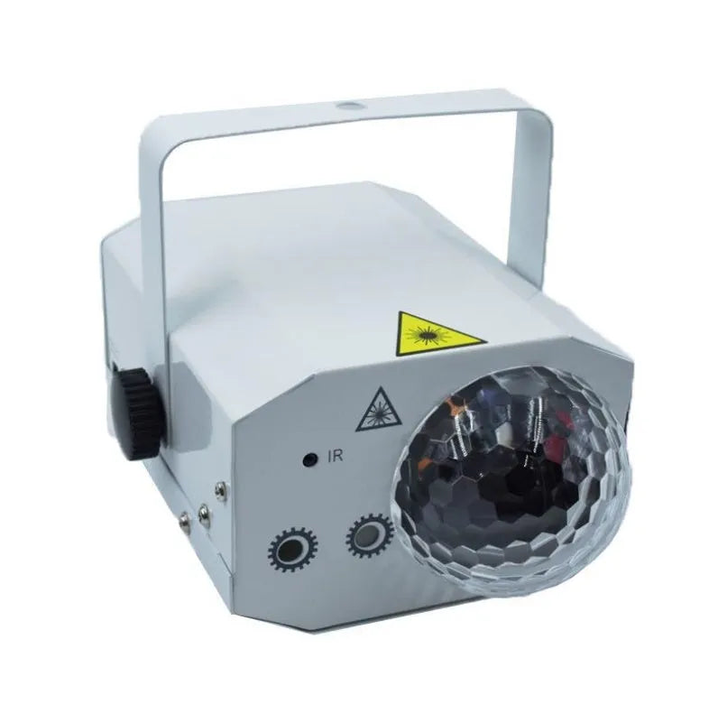 Black and white LED laser magic fan stage lighting equipment with dual projection effects