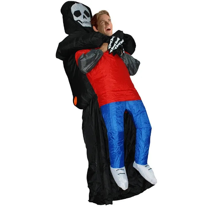 Inflatable Trump suit for Christmas party adult cosplay white waterproof polyester fabric with fan battery box