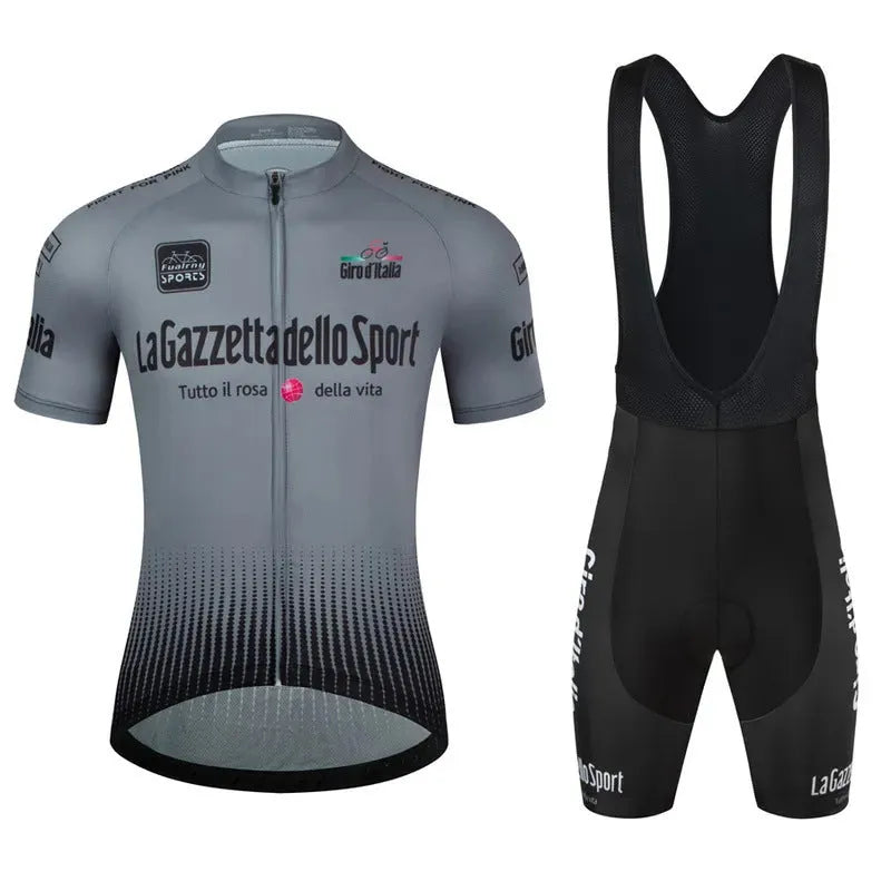 Short sleeve cycling jersey in quick-dry polyester fabric for summer road biking