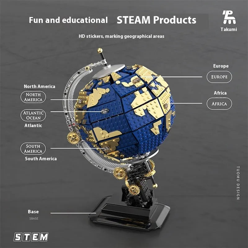 T1008 Discovery Series Earth Instrument small particle plastic building blocks set in colour box for ages 15-35