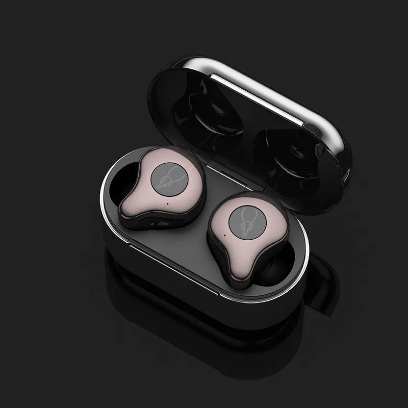 Wireless TWS Bluetooth earbuds with charging case in six colour options
