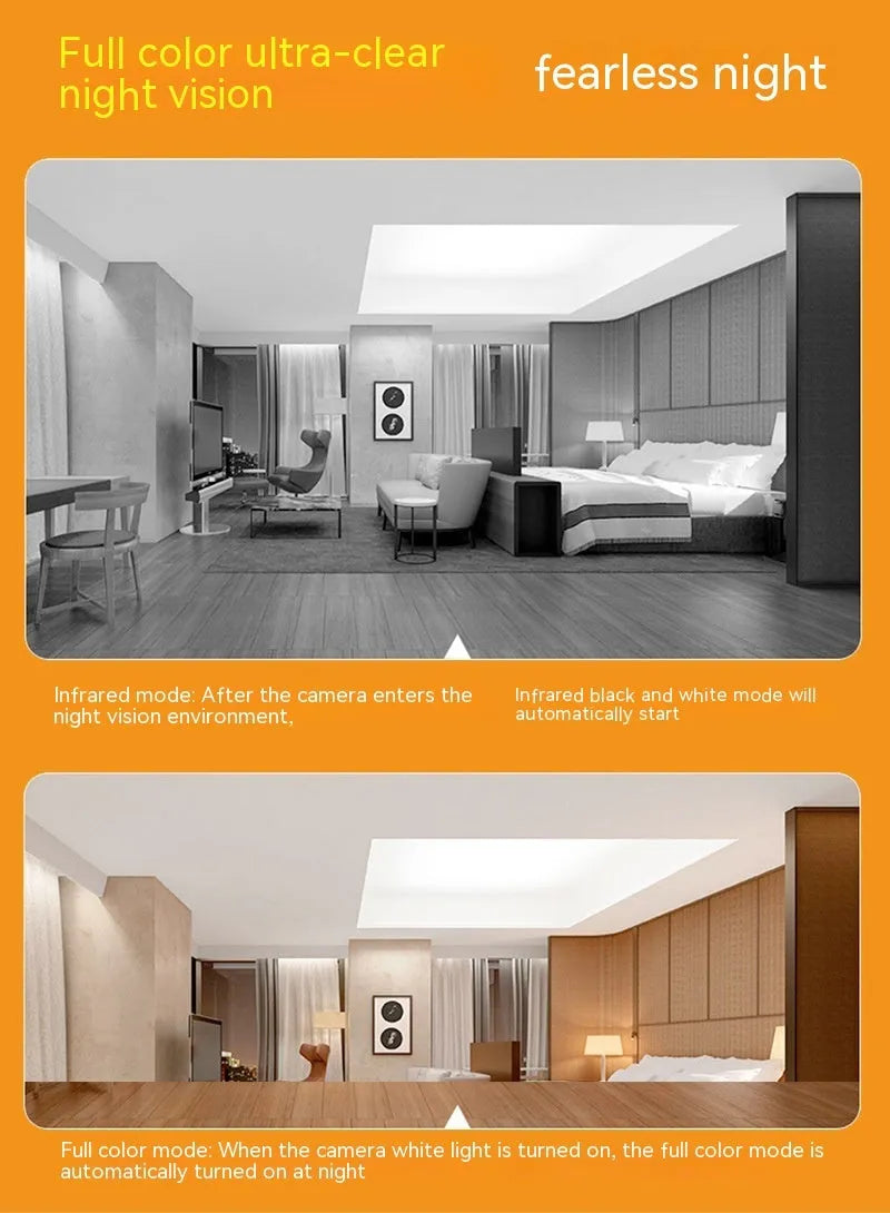 Wireless wifi bulb security camera with 1080p night vision for indoor and outdoor monitoring