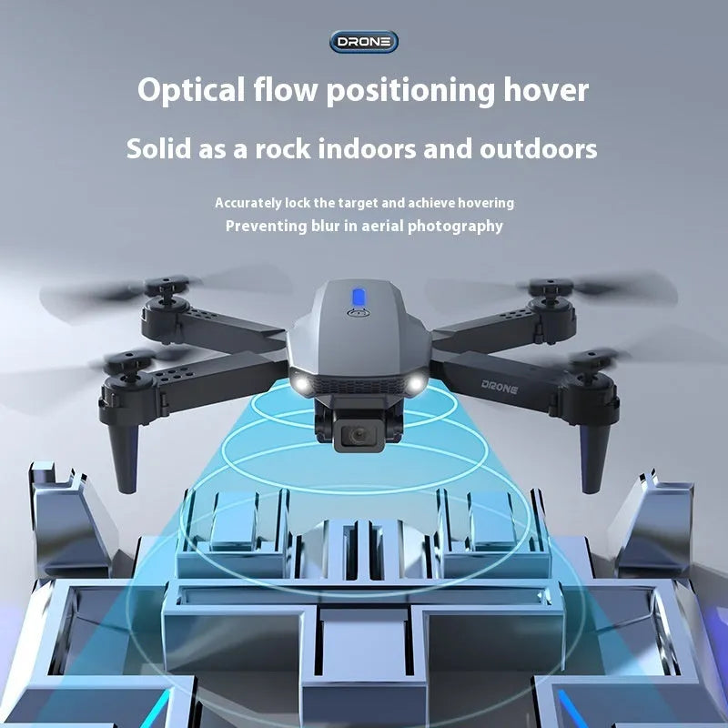 Four-axis remote control drone with optical flow positioning, 1800mAh battery, black or gray, for teenagers