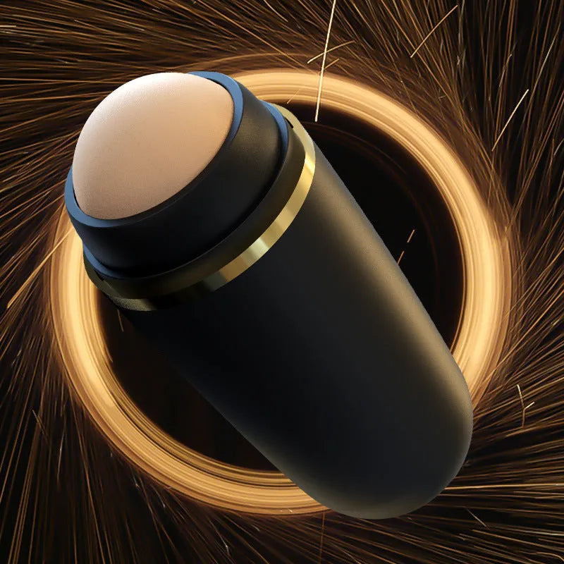 Portable ABS volcanic stone oil absorbing ball for face oil control in black, white, and pink, size 3x8x2cm