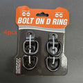 Black galvanised steel pull ring floor hook for truck cargo securing