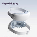 Smart Bluetooth rechargeable eye moisturising instrument in purplish grey showing hot compress massage function.