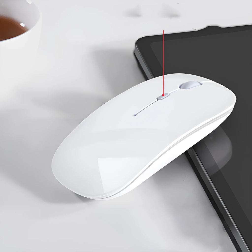Wireless Bluetooth mouse for laptop, rechargeable, 1600dpi, four keys, black or white