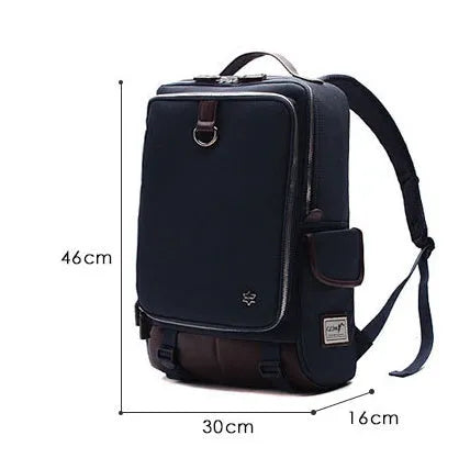 Men's modern large backpack in Oxford cloth, showing colour options including Army Green, Black, and Gray.