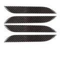 Four carbon fibre door handle patches for Tesla Model S with adhesive backing