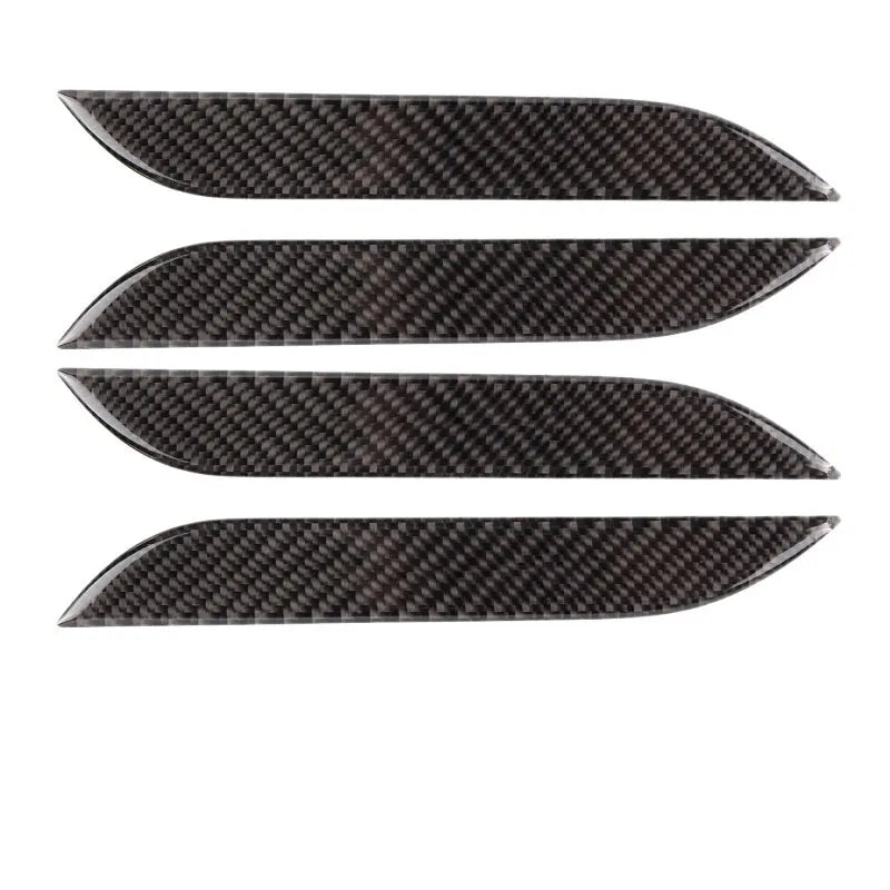 Four carbon fibre door handle patches for Tesla Model S with adhesive backing