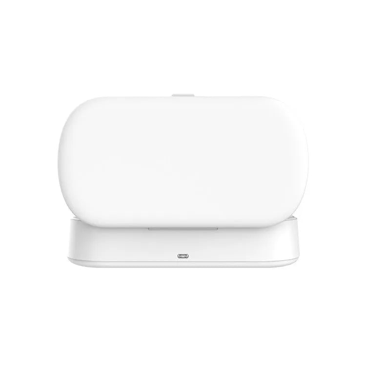 White ABS plastic wireless UV steriliser box with aromatherapy function for mobile phones and jewellery