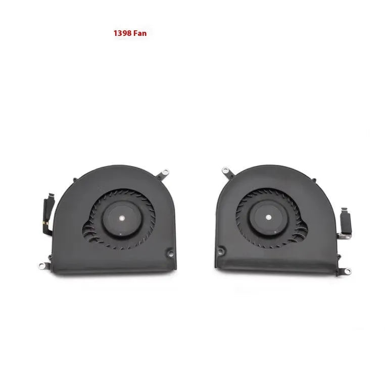 Apple MacBook Pro A1398 laptop cooling fan replacement part with colour-coded model indicators