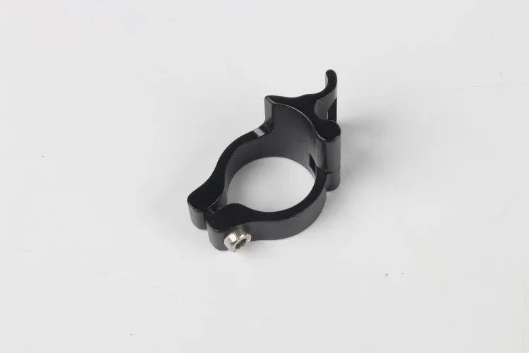 Black aluminium alloy vehicle clamp ring with a 28.6mm diameter for automotive cable management.