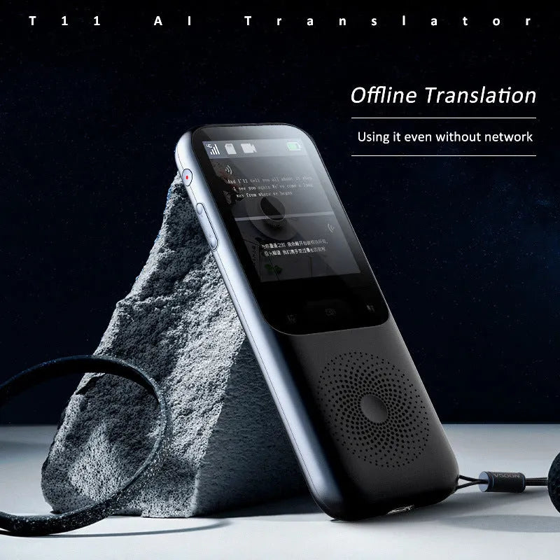 Intelligent voice translator with ABS body, key and touch controls, Android system, 10M wireless range
