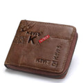 Soft genuine leather men's wallet with zipper closure showing internal compartments in coffee colour