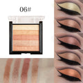 Highlight and contour eyeshadow palette with six colour style options for natural three-dimensional eye makeup
