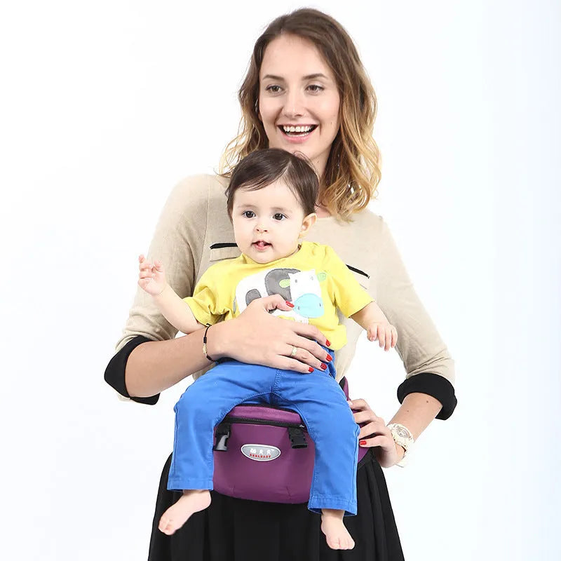 Coolbaby baby waist stool front hold carrier with 3D breathable mesh, 4-position safety buckle