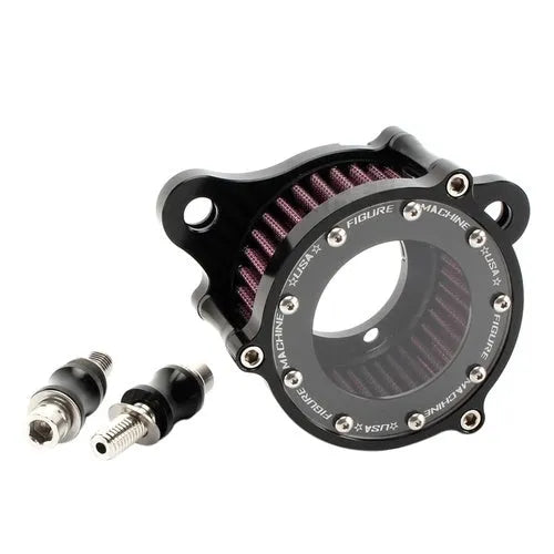 Harley Davidson CNC aluminium air filter with transparent glass retro design for 2004-2014 models