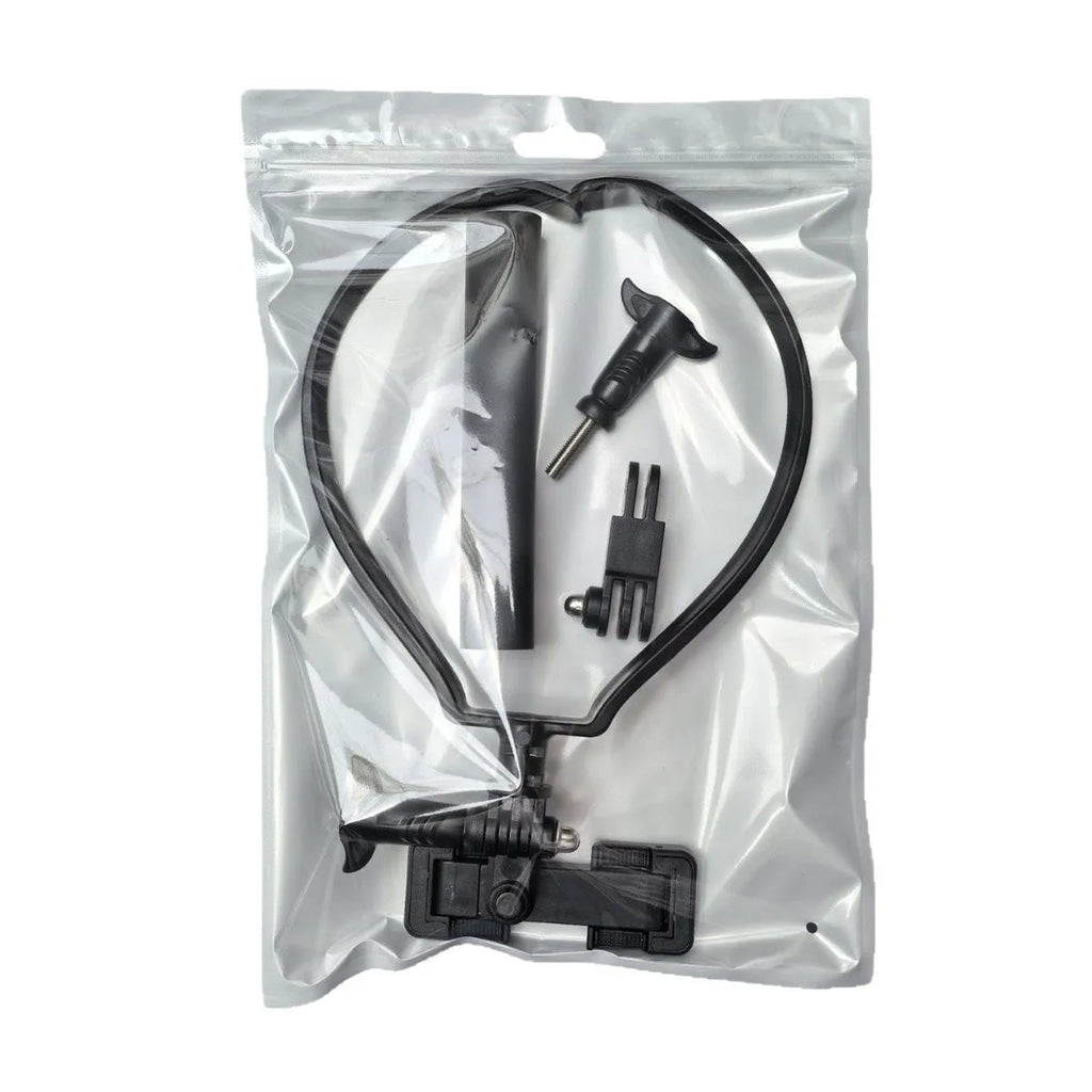 Black plastic universal cell phone neck hanging bracket with phone clip and anti-slip cushion