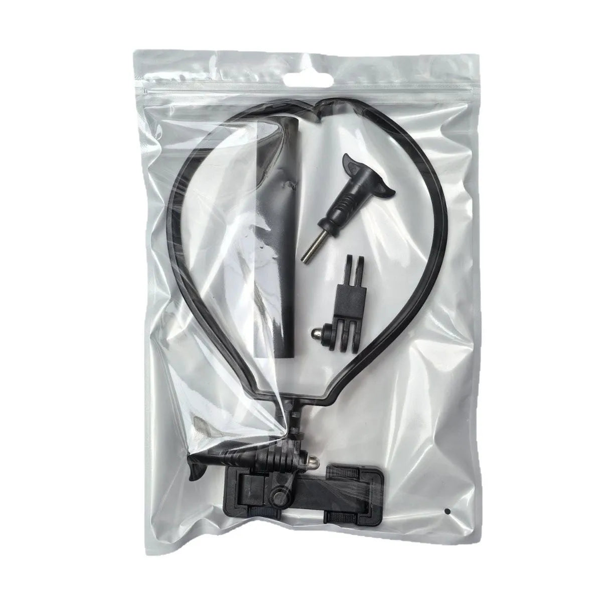 Black plastic universal cell phone neck hanging bracket with phone clip and anti-slip cushion