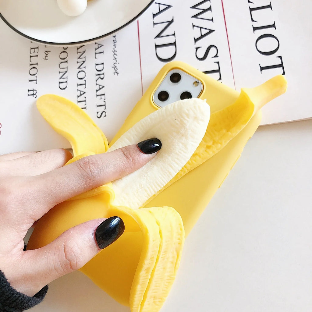 Banana design IMD plastic back cover case for iPhone models from iPhone 6 to iPhone 13 Pro Max