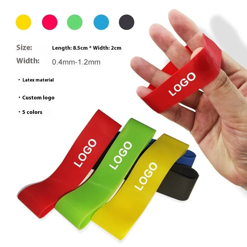 5-piece latex thumb stretch brace set, each band 16 x 2 cm, adult hand-muscle developer for fitness and music practice