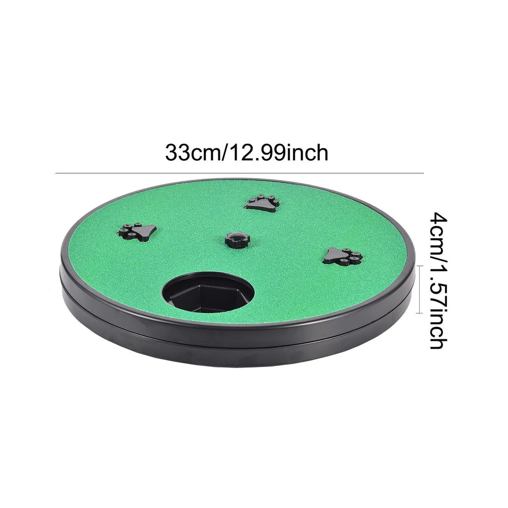 33cm dog nail scraper slow food toy with rotatable sandpaper file board, six food compartments, and suction cup base