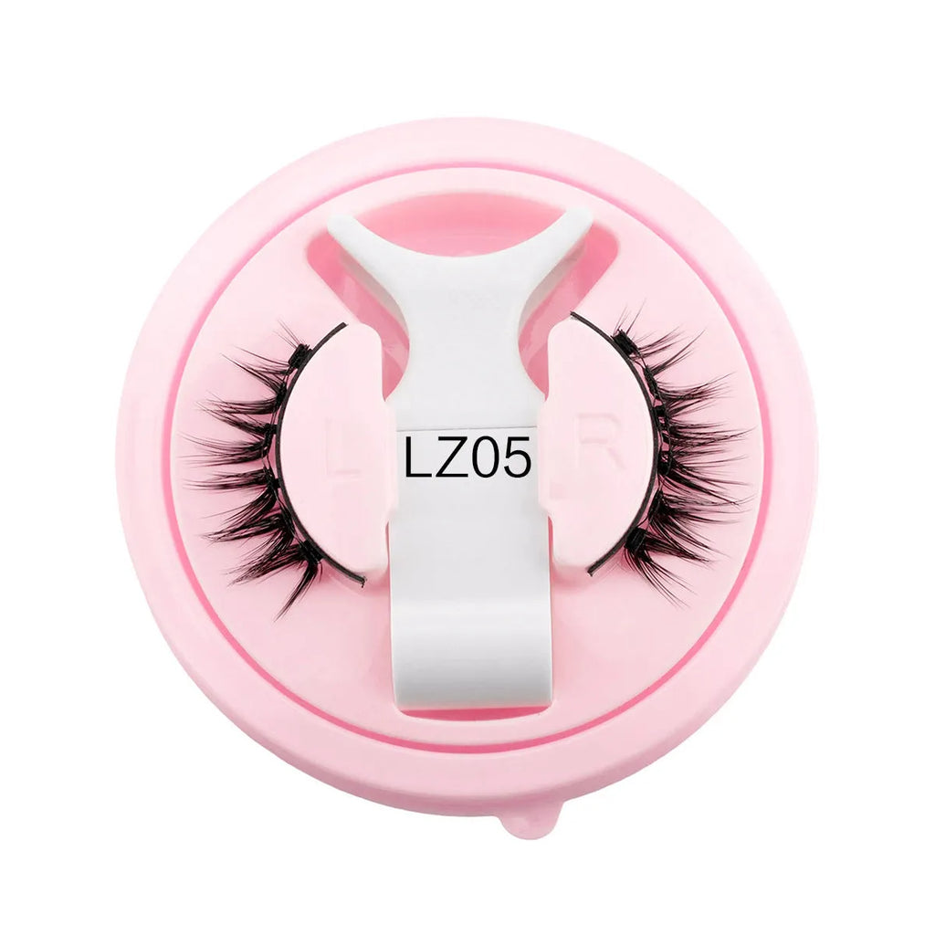 Reusable waterproof glue-free false eyelashes in natural artificial fibre