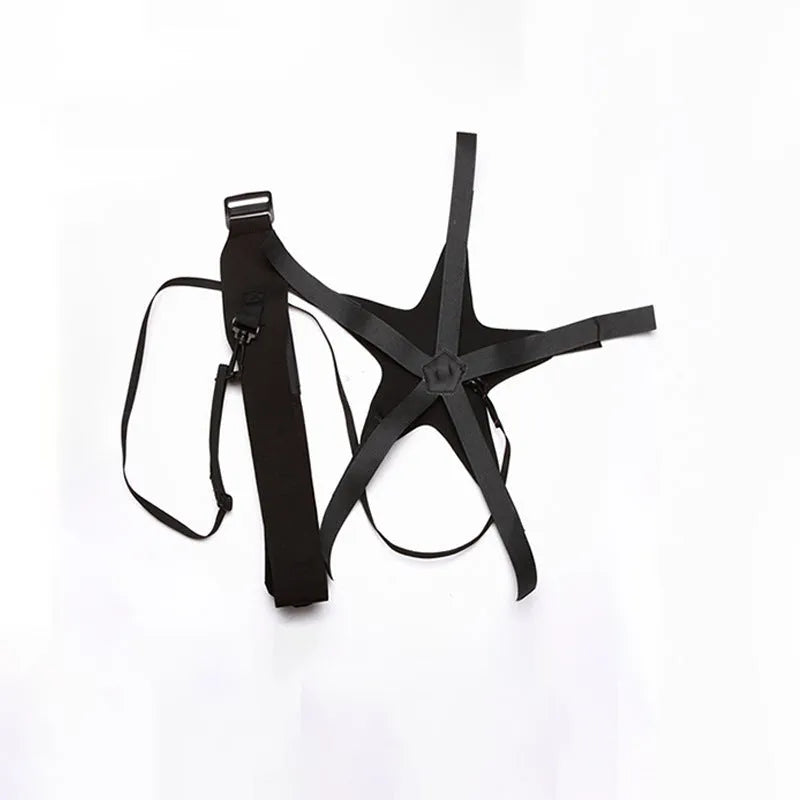 Black football juggling belt training equipment with rotating design for solo practice