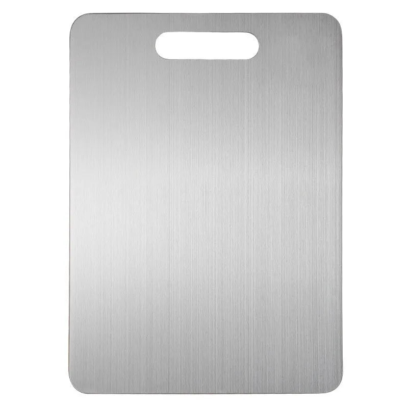 Mildew-proof double-sided stainless steel cutting board, square shape, edible SUS304, available in four sizes