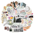 50 sheets of waterproof graffiti cartoon stickers measuring 4-6cm for luggage and notebooks