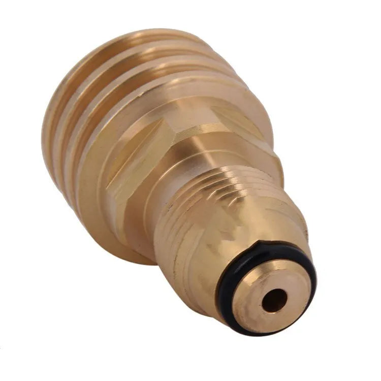 Brass gas brazing adapter with taper external thread and gold finish