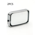 Portable car rearview mirror with ultra clear glass and alloy frame in black finish