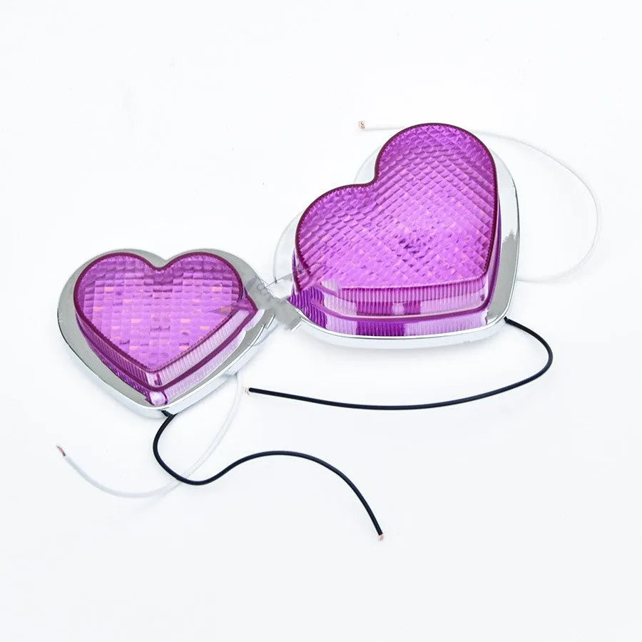 Heart-shaped automotive LED sidelight in multiple colours for vehicle customisation