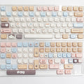 High Sea Salt Cat themed PBT keycap set for mechanical keyboards, showing detailed artwork on keys.
