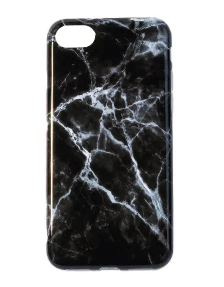 Coque Marbre marble-pattern phone case for iPhone 6s 7 8 X in black polycarbonate