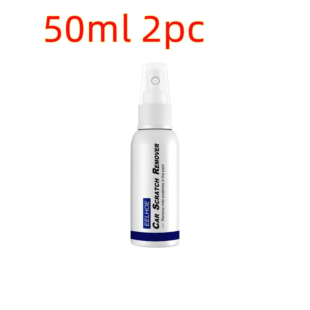 Car scratch repair spray canister for paint surface scratch removal and renovation.