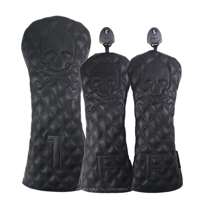 Black and white waterproof protective cover for golf club wooden poles