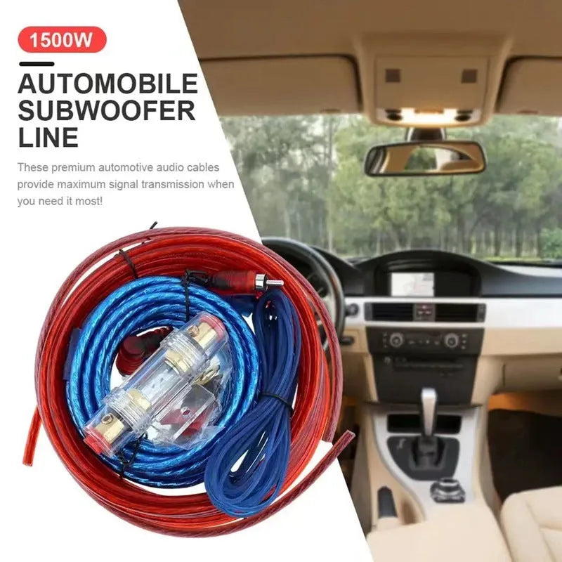RCA audio cable 10GA MD-8 for car stereo subwoofer amplifier modification with flame-retardant insulation