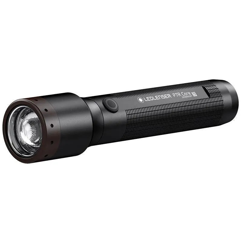 Super bright black aluminium alloy LED torch for outdoor and household use