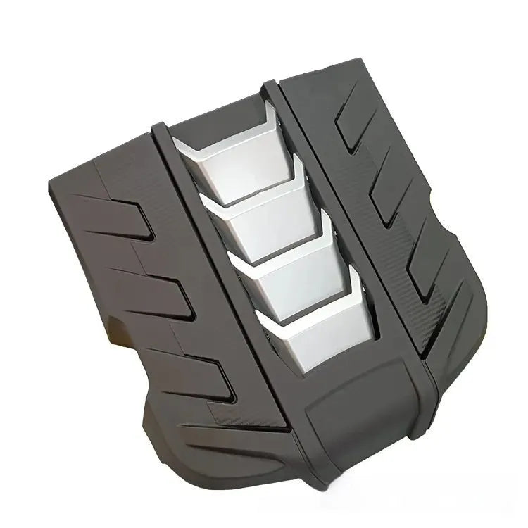 Black steel engine cover for 18-25 Jeep Wrangler engine housing