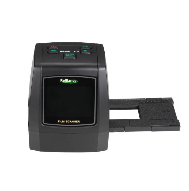 High resolution USB film negative and slide scanner with LCD screen on a desk