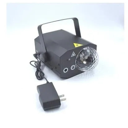 Black and white LED laser magic fan stage lighting equipment with dual projection effects