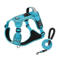 Reflective Oxford cloth dog harness and 1.5M lead set with Airtag protective shell, sizes S to XL