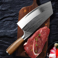 A 320mm long kitchen knife with a forged stainless steel blade, shown in the available colour.