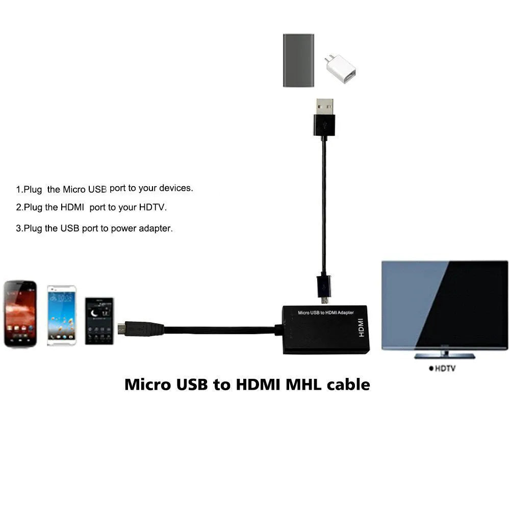 Black HD to HDMI adapter converter cable with 3.5mm audio port for connecting cameras to monitors