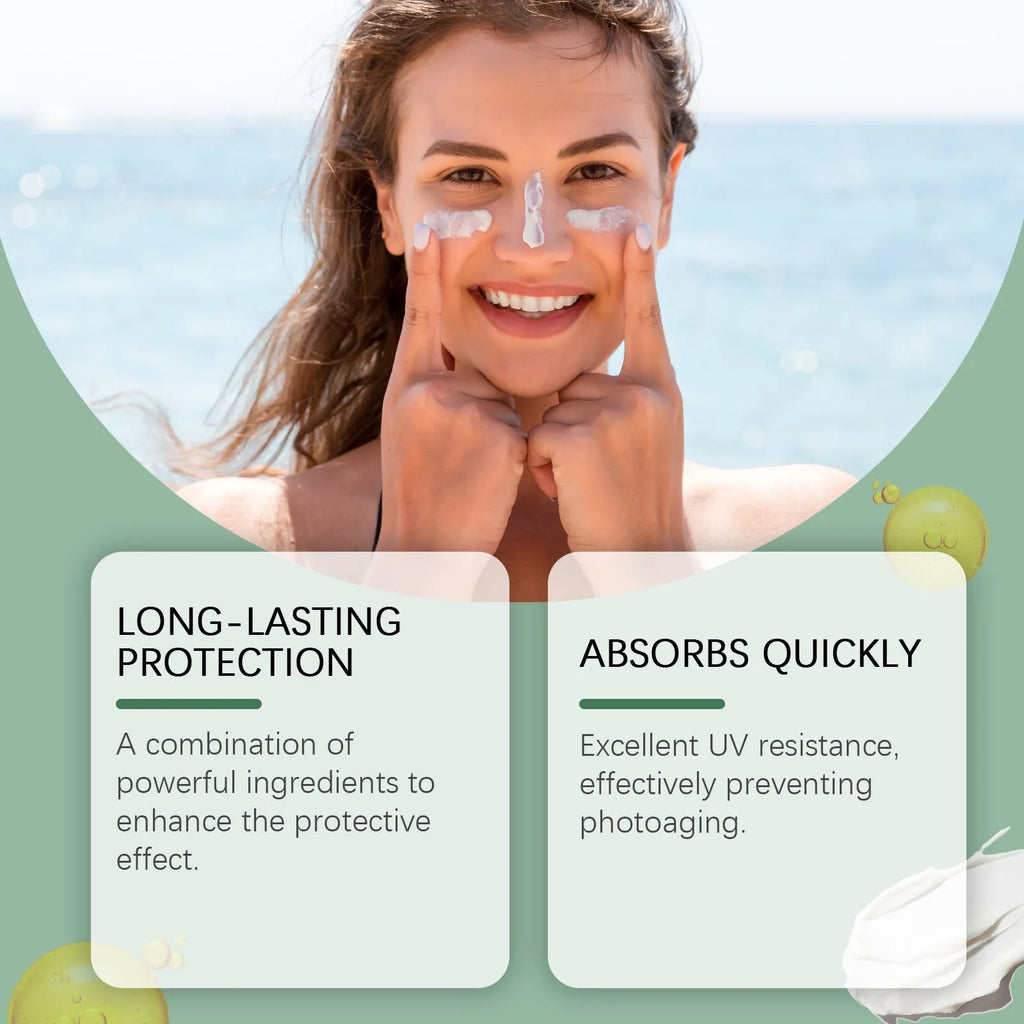 60g protective sunscreen cream with ethyl hexyl methoxycinnamate and orelin for summer UV protection