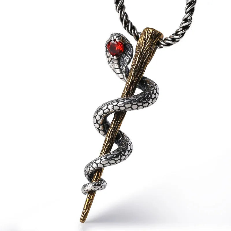 S925 sterling silver pendant with deer motif Fu Lu series vintage Thai craftsmanship silver colour